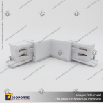 CONECTOR RIEL ENERGIZADO TRIFASICO TIPO L BLANCO