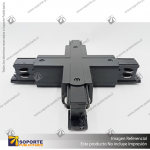 CONECTOR RIEL ENERGIZADO TRIFASICO TIPO X NEGRO