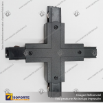 CONECTOR RIEL ENERGIZADO TRIFASICO TIPO X NEGRO