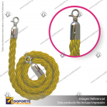 CORDóN TRENZADO DORADO CON ENGANCHES CROMADOS