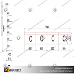 D- NAVE MURAL 4 – GONDOLA MURAL 2000X3840X500