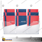 DEFLECTO 47631 THREE-TIER DOCUMENT ORGANIZER WITH DIVIDERS, 14W X 3 1/2D X 11 1/2H, CLEAR