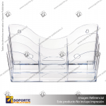 DEFLECTO 47631 THREE-TIER DOCUMENT ORGANIZER WITH DIVIDERS, 14W X 3 1/2D X 11 1/2H, CLEAR