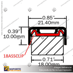 EP18 ALUMINIUM EDGE CAPPING - 18MM PANELS