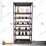 ESTANTE METALICO PARA VINOS CON BOTELLEROS
