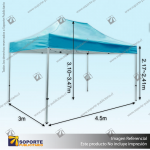 ESTRUCTURA TOLDO HEXAGONAL FIERRO 3X4,5