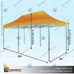 ESTRUCTURA TOLDO HEXAGONAL FIERRO 3X6