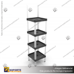EXHIBIDOR MODULAR PARA PRODUCTOS 40*40 CMS PAYLOADER SISTEMA ENSAMBLE BANDEJA NEGRA
