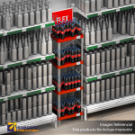 EXHIBIDOR MODULAR PARA PRODUCTOS 40*40 CMS PAYLOADER SISTEMA ENSAMBLE BANDEJA NEGRA