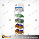EXHIBIDOR MODULAR PARA PRODUCTOS 40*60 CMS PAYLOADER SISTEMA ENSAMBLE BANDEJA BLANCA (SEMI TRANSPARE
