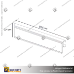 FLEJERA FRONTAL PARA PARRILLAS DE FRIO NEGRO