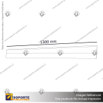 FLEJERA PLANA CON ADHESIVO FONDO NEGRO 40X1300MM