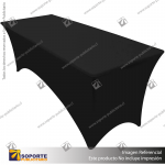 FUNDA MANTEL PARA MESA PUBLICITARIA DE 152 A 180 CMS COLOR NEGRO