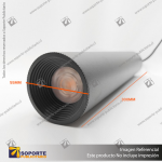 GALES - FOCO COLGANTE MAGNETICO CUERPO NEGRO 12W 48V 3000K