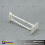 GANCHERA ABS BLANCA DOBLE CON PORTAPRECIO 6 TW6