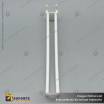 GANCHERA ABS BLANCA ESPIGA DOBLE PEG10