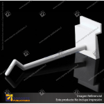 GANCHERA ESPIGA BASE ANCHA  ABS BLANCA 5.5"