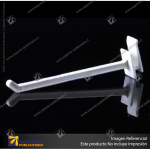 GANCHERA ESPIGA PANEL PERFORADO  ABS BLANCA 5"