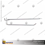 GANCHERA METALICA CROMADA DOBLE 20 CM PANEL PERFORADO