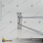 GANCHERA METALICA CROMADA DOBLE 25 CM - PANEL RANURADO