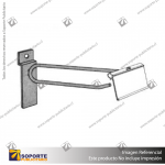 GANCHERA METALICA CROMADA DOBLE 30CM