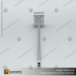 GANCHERA METALICA CROMADA SIMPLE PARA BARRA