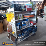 GONDOLA DISPLAY STAND - G60 - 1350H X 2400W X 600D - PRIME LAMINATE WHITE - 1200H X 600W