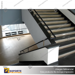 GRADA DE GOMA ESTRIADA 120 X 30 NEGRA CON PESTANA 120X30 NEGRA CON PESTANA