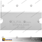 GSB-2S/6B 40MM STAINLESS STEEL GLASS SCRAPER BLADE - 6 PACK VARIATION: DEFAULT TITLE