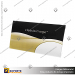 L SHAPE SLANTED SIGN HOLDER (LANDSCAPE) A3 CLEAR