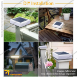 LAMPARA SOLAR S17 2W PILAR POSTE CON PANEL INTEGRADO COLOR 3 EN 1