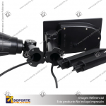 LAMPARA SOLAR S8 7W ESTACA DOBLE CON PANEL INDEPENDIENTE BLANCO CALIDO