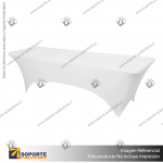 MANTEL BLANCO PARA MESA RECTANGULAR 183 CENTIMETROS 