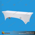 MANTEL BLANCO PARA MESA RECTANGULAR 240 CENTIMETROS 