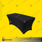 MANTEL NEGRO PARA MESA RECTANGULAR 152 CENTIMETROS 