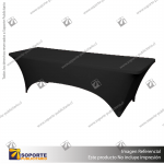 MANTEL NEGRO PARA MESA RECTANGULAR 183 CENTIMETROS 