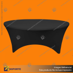 MANTEL NEGRO PARA MESA REDONDA 152 CENTIMETROS 