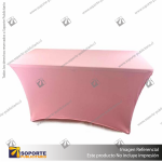 MANTEL SPANDEX FULL MESA RECTANGULAR 180CM ROSADO EVENTO