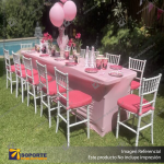 MANTEL SPANDEX FULL MESA RECTANGULAR 180CM ROSADO