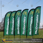 MASTIL CURVO VELA ALUMINIO 220*70 CMS PARA BANDERA PUBLICITARIA