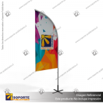 MASTIL CURVO VELA ALUMINIO 220*70 CMS PARA BANDERA PUBLICITARIA