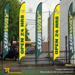 MASTIL CURVO VELA PRO 220*70 CMS (280 CMS) PARA BANDERA PUBLICITARIA (C40)