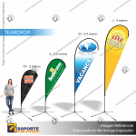 MASTIL GOTA PRO 520*100 CMS (550 CMS) PARA BANDERA PUBLICITARIA (C25)