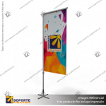 MASTIL RECTO ALUMINIO 220*70 CMS PARA BANDERA PUBLICITARIA (C15)