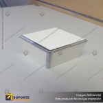 MC 3 WAY CORNERS FOR STICKMAN CORNER PROFILES - SATIN CHROME - 15MM X 15MM X 15MM