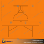 MESA PLEGABLE RECTANGULAR 240 CENTIMETROS 