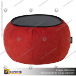MESA POUF MODELO OTTOMAN LONDON ROJA 