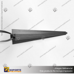 MG20 RIEL MAGNETICO NEGRO TIPO H 72.3X46.9X3000MM