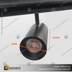 MG20 RIEL MAGNETICO TIPO H CUERPO NEGRO 3000MM