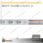MG27 LUGANO - LAMPARA REJILLA CUERPO BLANCO 12W 540MM CALIDO 3000K 48V